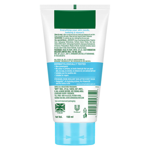 Simple Water Boost Micellar Gel Facial Wash