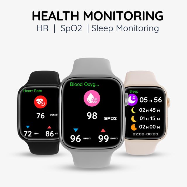 Pebble Activ Smartwatch with Bluetooth Calling | 1.83"  Display | Heart Rate Monitor - Black