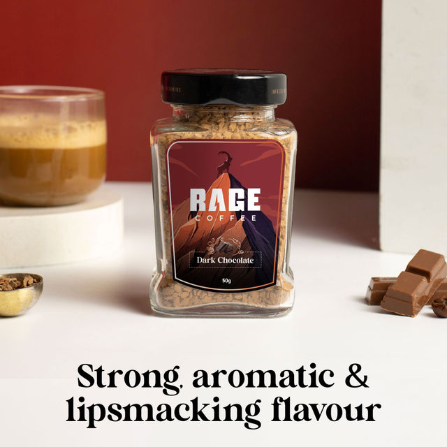 Rage Coffee Irish Hazelnut Flavour - Premium Arabica Instant Coffee - 50 Gm(50gms) & Rage Coffee Dark Chocolate Flavour - Premium Arabica Instant Coffee(50gms) Combo