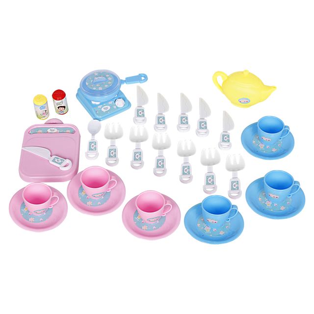 Hamley's Kingdom Of Play Tea Party Role Play Kitchen Set For Kids Multicolor 24M+