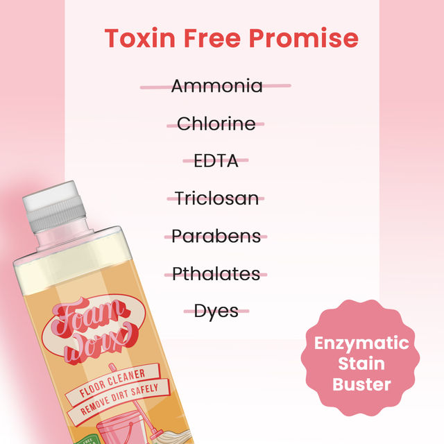 Foamworx Front Load Liquid Detergent - Himalayan Wildflower (800ml) & Foamworx Floor Cleaner - Kannauj Rose (800ml) Combo
