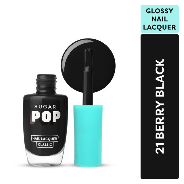 SUGAR POP Quick Drying Ultra Long-wear Glossy Finish Nail Lacquer - Black Berry 21
