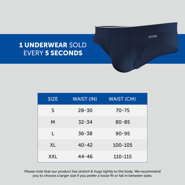 XYXX Uno IntelliSoft Micro Modal Solid Brief | Men's Innerwear | Pack of 2 | Blue + Black- S