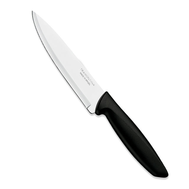 Tramontina Plenus Knife Set with Wooden Block 13.9cm/6 - Polypropylene Handle| Dishwasher Safe | Made in Brazil