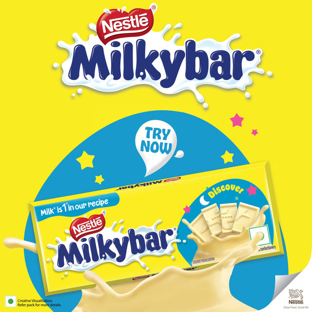 Nestle Milkybar Tablet Made With Milk Yummy & Creamy Treat Combo