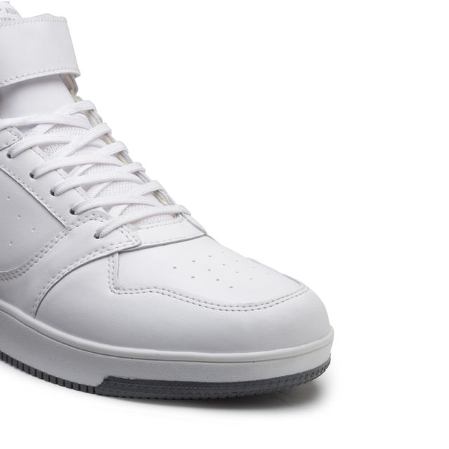Asian Carnival-01 Hightop Sneakers For Men Full White | UK-8