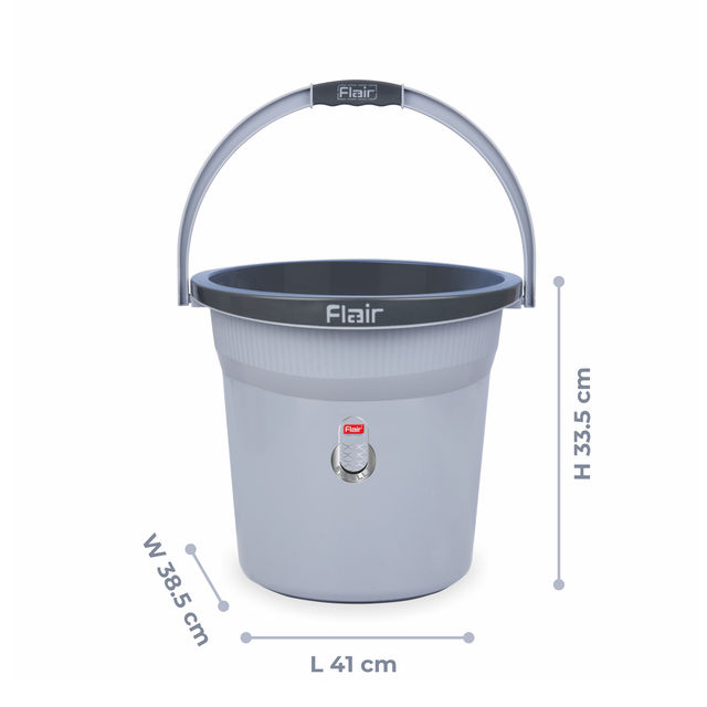Flair Estella Home Bucket 24 Litre - Gray