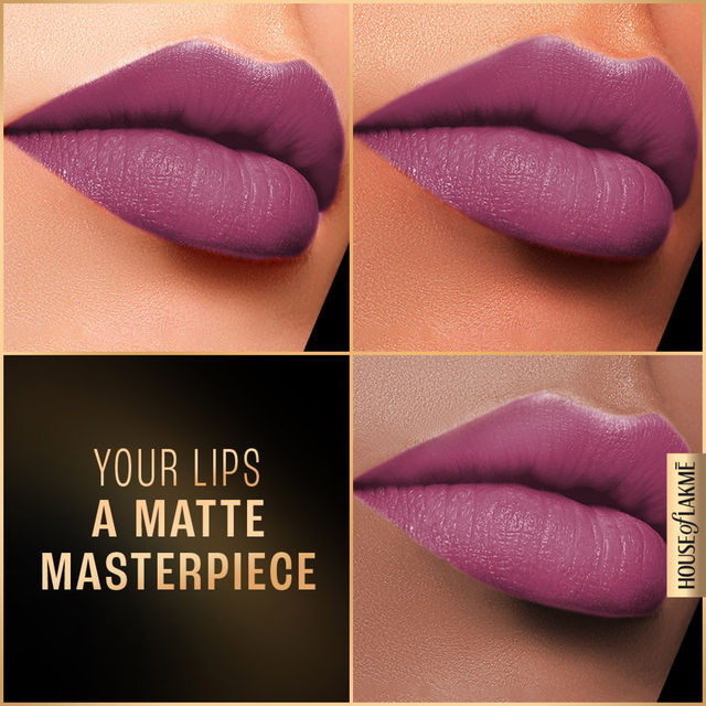 Lakme Forever Matte Liquid Lip, 16hr Lipstick, Lightweight & transferproof - Purple Pout