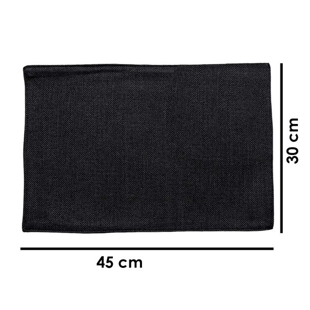 Lushomes Jute Table Mat - Black | Jute Placemat | 12 x 18 inch