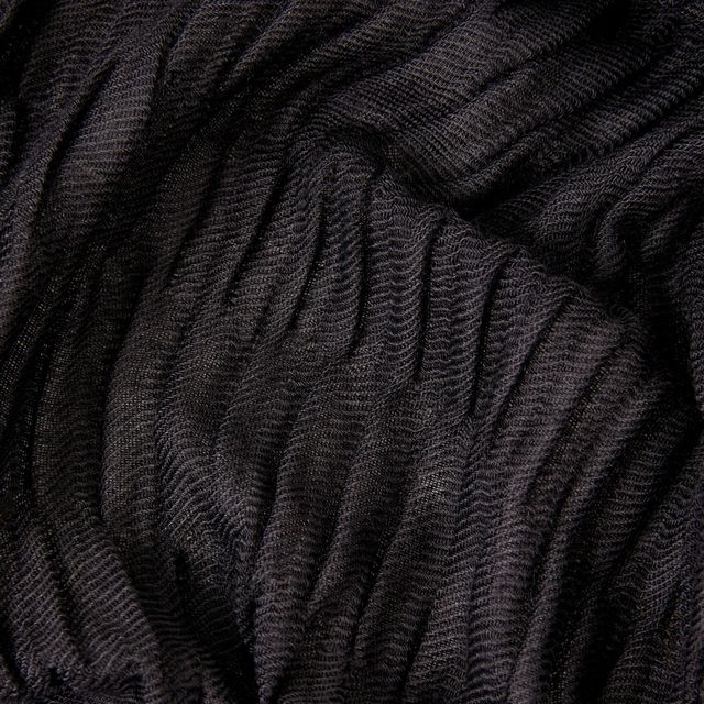 Buy Accessorize London Women's Textured Pleat Scarf | Black Online