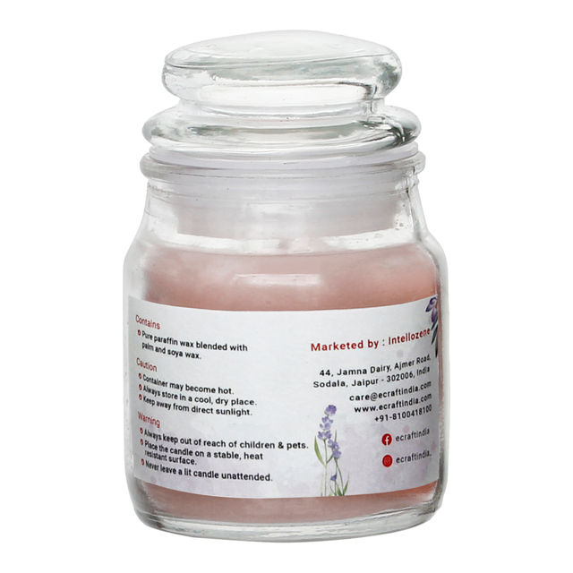 eCraftIndia Lavender Scented Jar Candle| Rakhi Gift for Brother & Sister