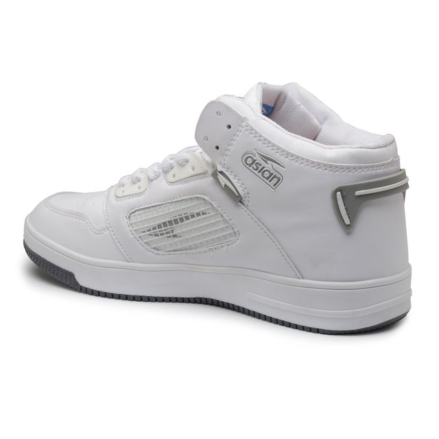 Asian Carnival-01 Hightop Sneakers For Men Full White | UK-7