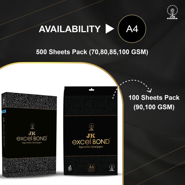 JK Paper Excel Bond - 85 GSM | A4 | 500 Sheets