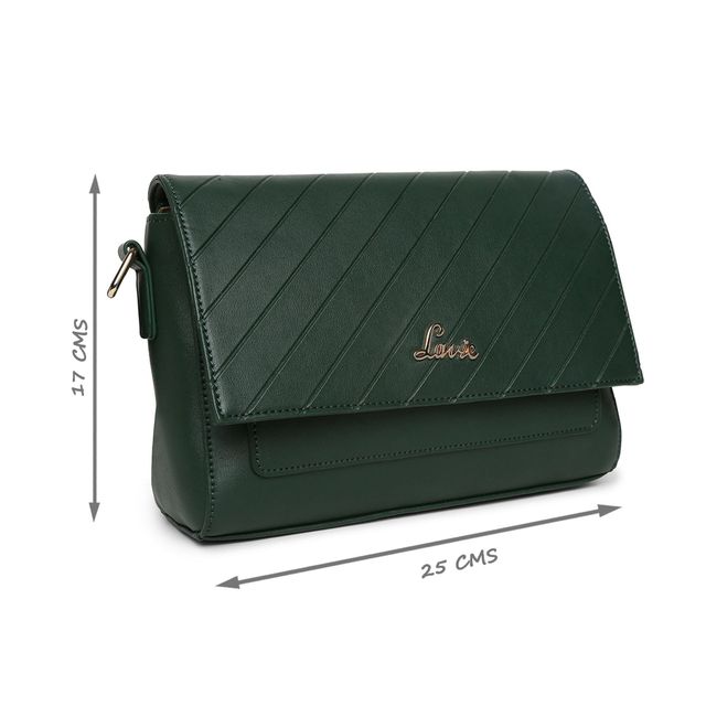 Lavie Women's Becca Polyester Sling Bag | Dark Green - S