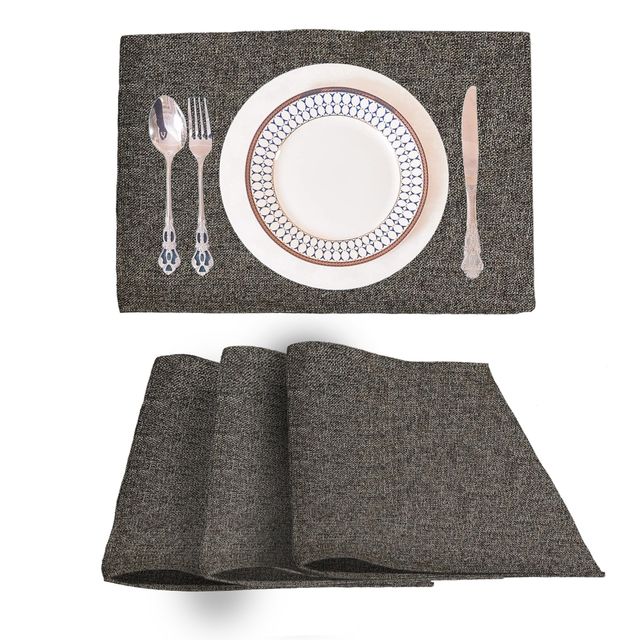 Lushomes Jute Table Mat - Coffee Brown | Jute Placemat | 12 x 18 inch