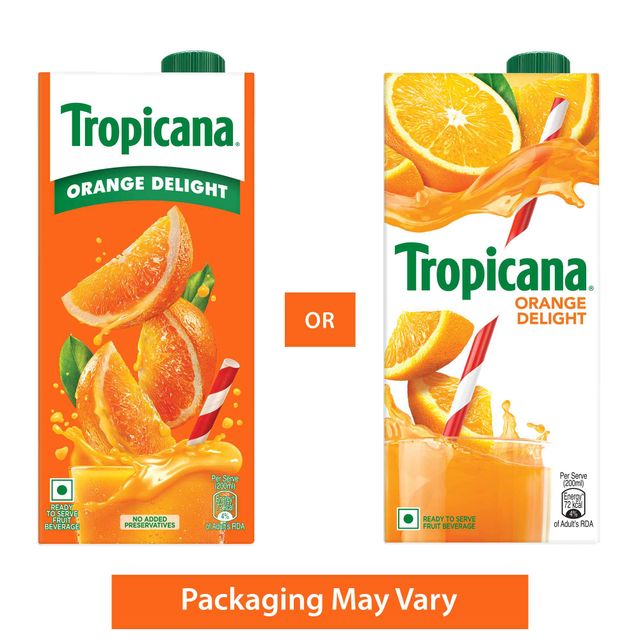 Tropicana Orange Delight Juice Tetrapack 1 l Combo