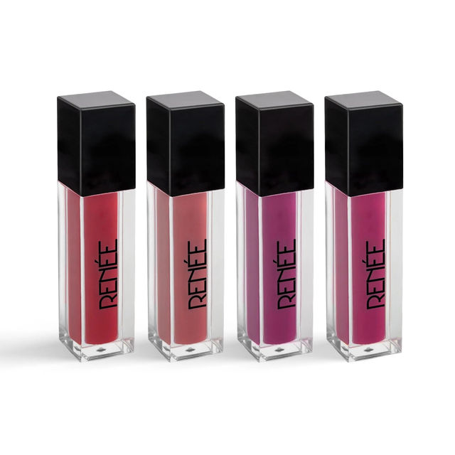 Renee Stay With Me Minis Matte Liquid Lipsticks, 01 Juicy Berries 2Ml Each