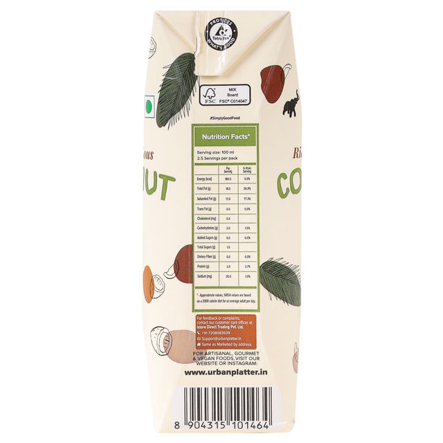 Urban Platter Unsweetened Coconut Milk