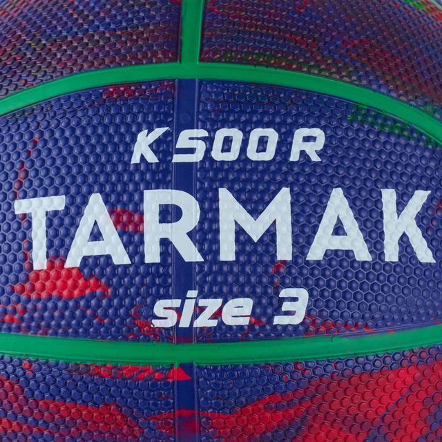 Decathlon Kids' Size 3 Rubber Basketball Blue/Red