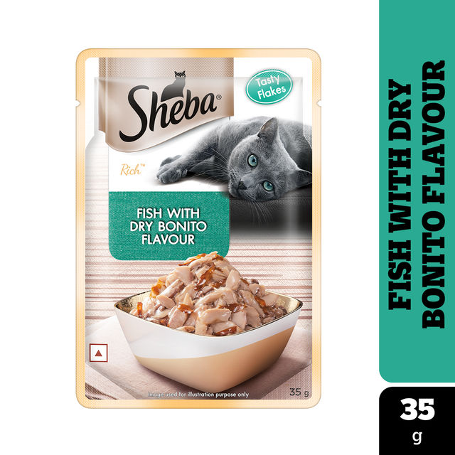 Sheba Rich Adult Fish with Dry Bonito Flavour Wet Cat Food