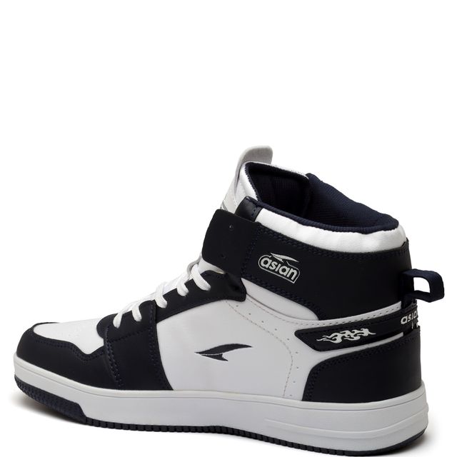 Asian Carnival-13 Hightop Sneakers For Men Navy White | UK-8
