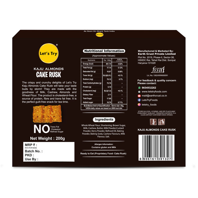 Let'S Try Almond Kaju Cake Rusk