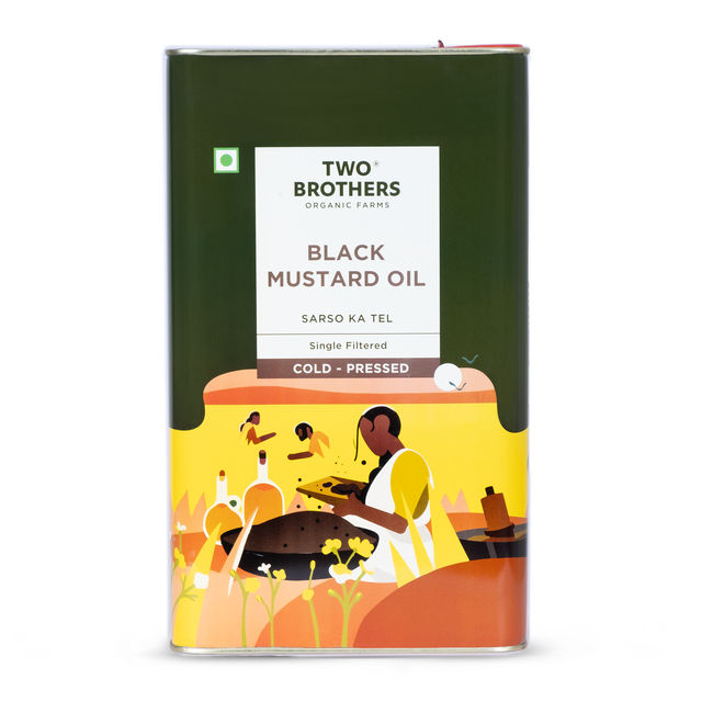 Two Brothers Woodpressed GMO free Mustard Oil Single-filtered | Tin Can