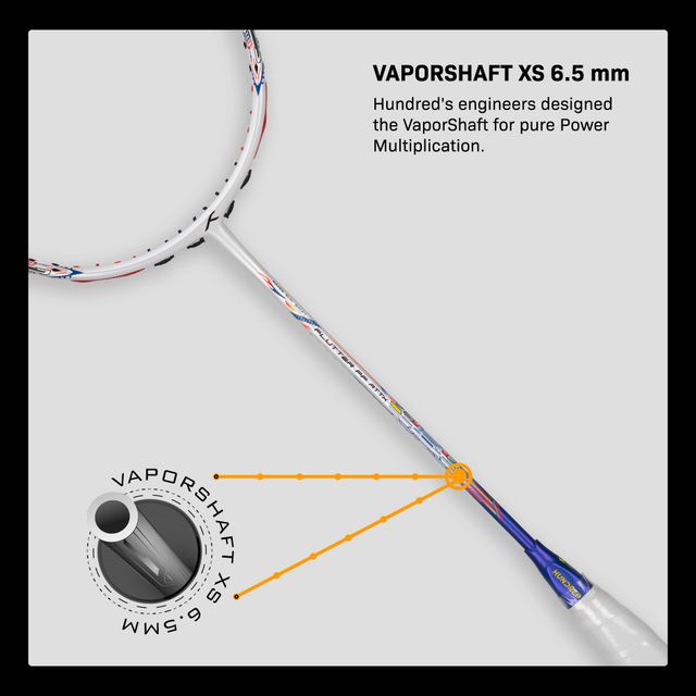 Hundred Flutter Ff Attk Ultra-Thin 6.5Mm Shaft Badminton Racket With Full Racket Cover