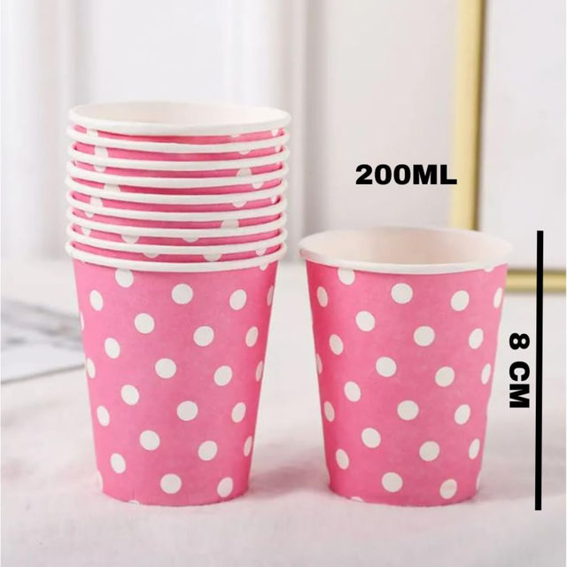 Polka Dot Paper Glass For Party - Assorted Color