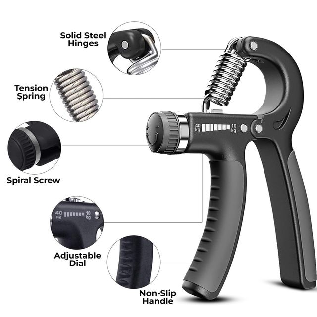 Slovic Adjustable Hand Grip Strengthener Resistance Hand Gripper for Gym