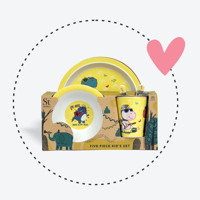 Stehlen Melamine 5 Pcs Feeding Kids Set -Maria Mermaid