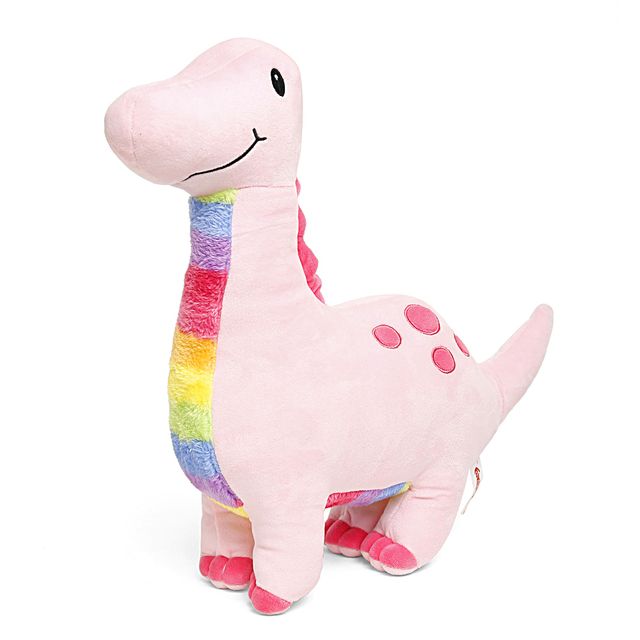 Hamley's Fuzzbuzz Dino, Soft Roys for Kids, Pink, 40cm