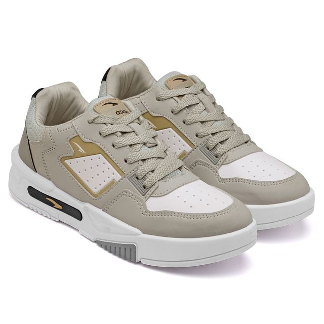 Asian Men s Mexico-02 Grey White Sneakers | UK-7