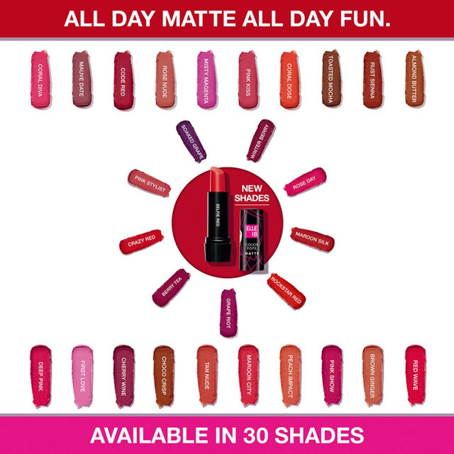 Elle 18 Color Pop Matte Lip Color - C26 Coral Diva
