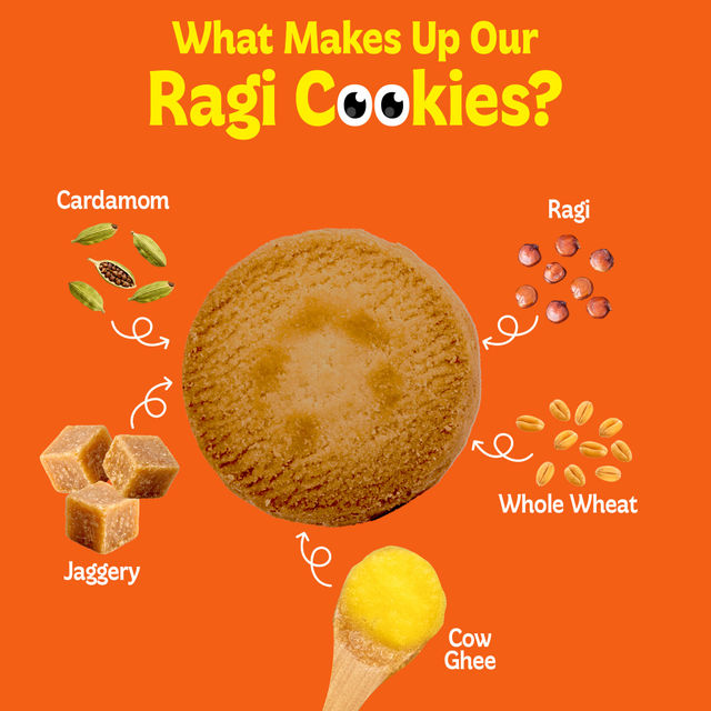 Bebe Burp Organic Baby Food Cookies Combo | Ragi,Whole Wheat,Oats Cookies | Pack of 3