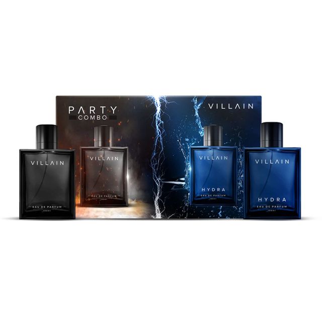 Villain Luxury Villain Party Combo Premium Long Lasting Perfume For Men (2pc) & Urban Forest Men'S George Leather Wallet | Blueberry (1pc) Combo