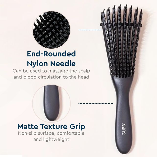 GUBB Paddle Hair Brush (Black)