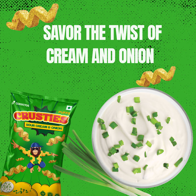 Cornitos Crusties Sour Cream and Onion Puffs 62 g Combo