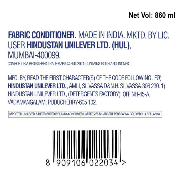 Comfort After Wash Morning Fresh Fabric Conditioner(860ml) & Surf Excel Matic Liquid Detergent Top Load Pouch(2l) Combo