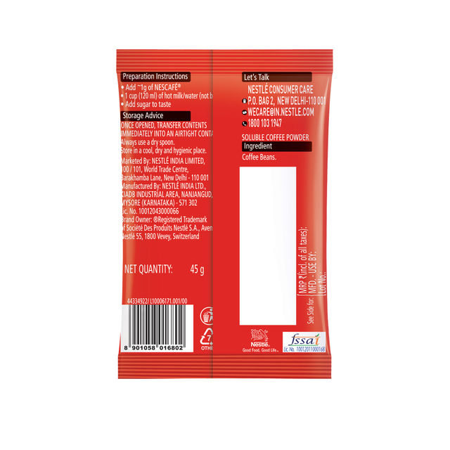 Fortune Besan(500gms) & Nescafe Classic Instant Coffee Powder Pouch(45gms) Combo
