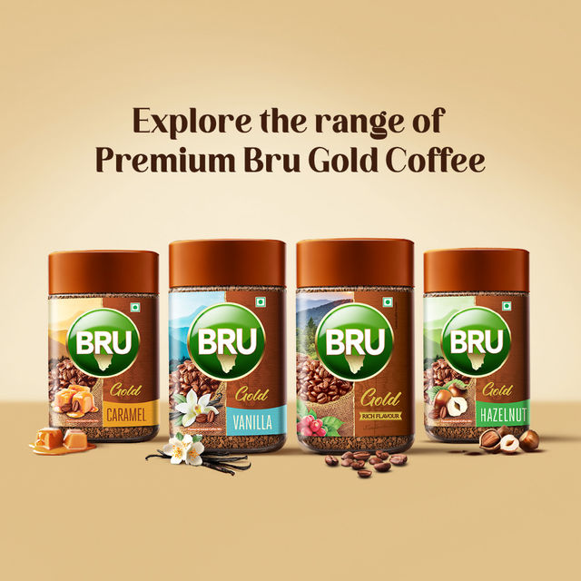 Bru Gold Premium Freeze Dried Arabica and Robusta Instant Coffee