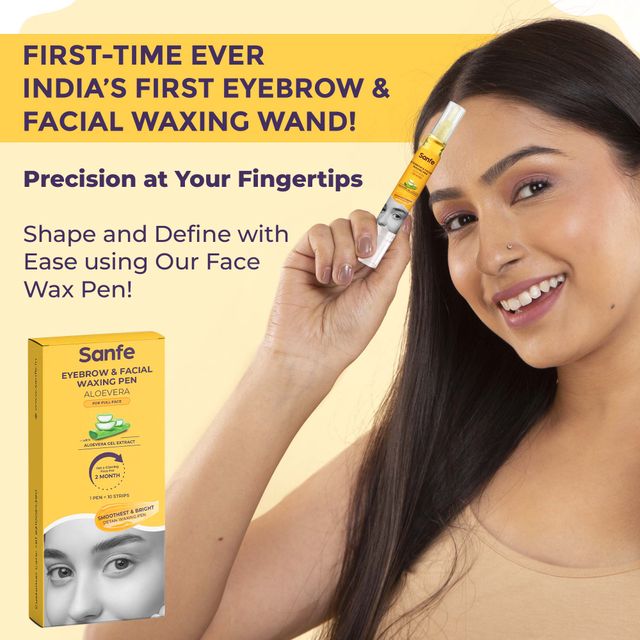 Sanfe Eyebrow & Facial Waxing Pen For Women Hair Removal Smooth & Bright Skin