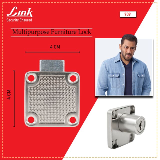 Link Multipurpose Furniture Lock for Drawer | Cabinets and Others | 709
