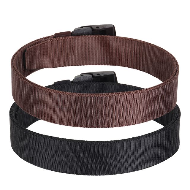 Buy Zoro Men's Textured Nylon Belt | Black and Brown - Free Size