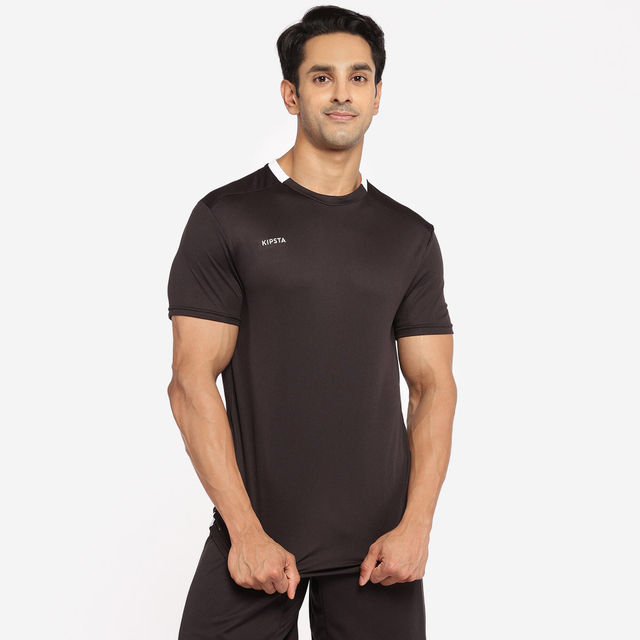 Kipsta By Decathlon | Unisex Football T-Shirts - Black, M