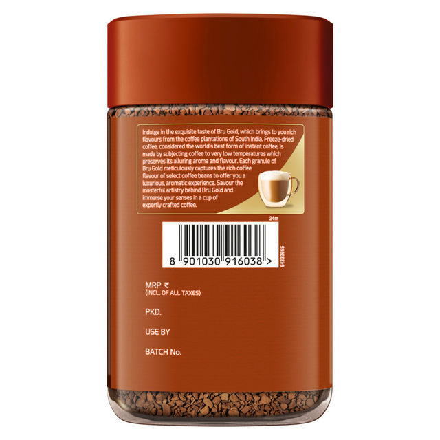 Bru Gold Premium Freeze Dried Arabica and Robusta Instant Coffee