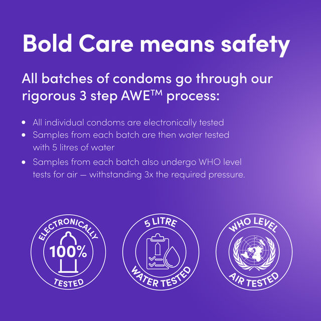 Bold Care 404 By All-In-One Flavours Pack Condoms - Chocolate, Strawberry, Mango, Vanilla, & Bubblegum