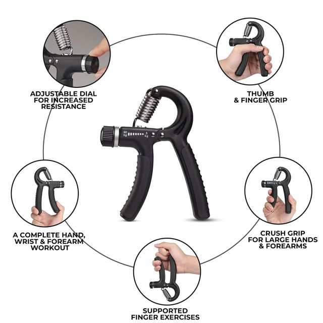 Slovic Adjustable Hand Grip Strengthener Resistance Hand Gripper for Gym