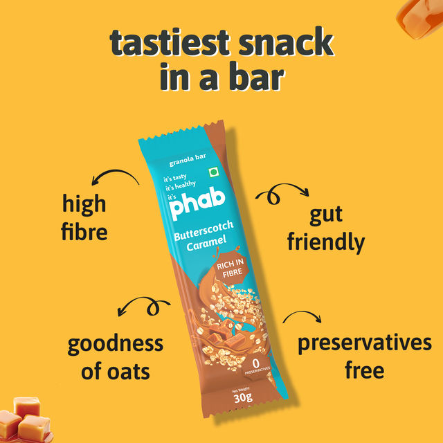 Phab Granola Bar Butterscotch Caramel