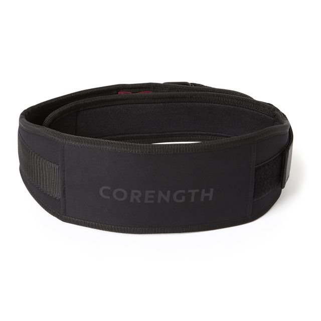 Corength By Decathlon | Weight Training Belt With Dual Nylon Closure - Black - XL/2XL